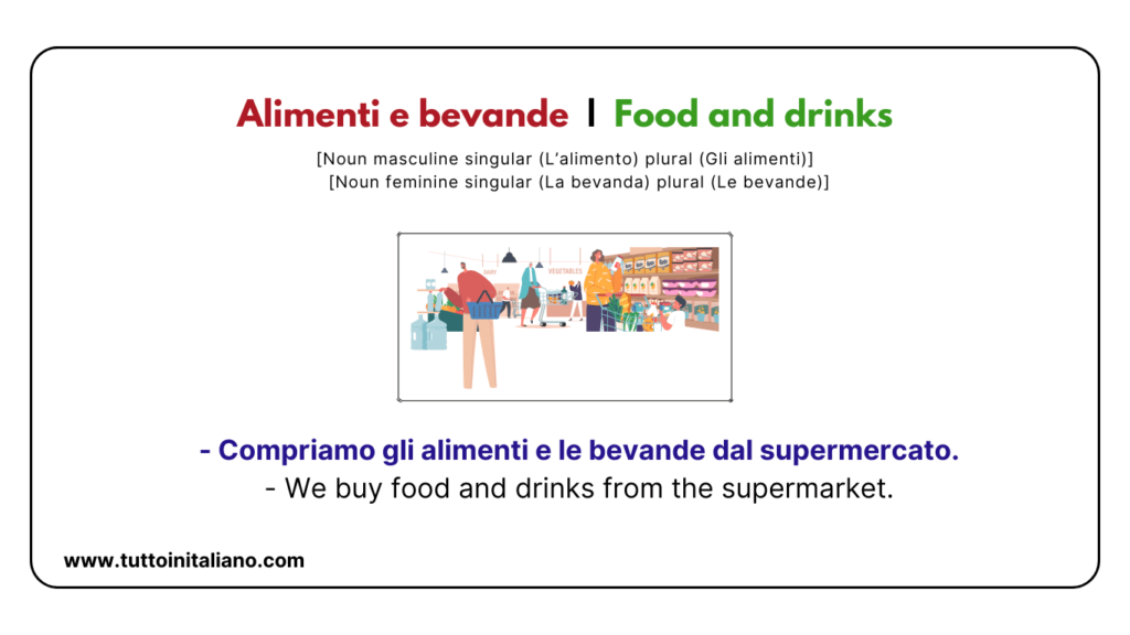 Food and drink in Italian (Part2) | 20 easy words for food and drink with examples. 5 Food and drink in Italian