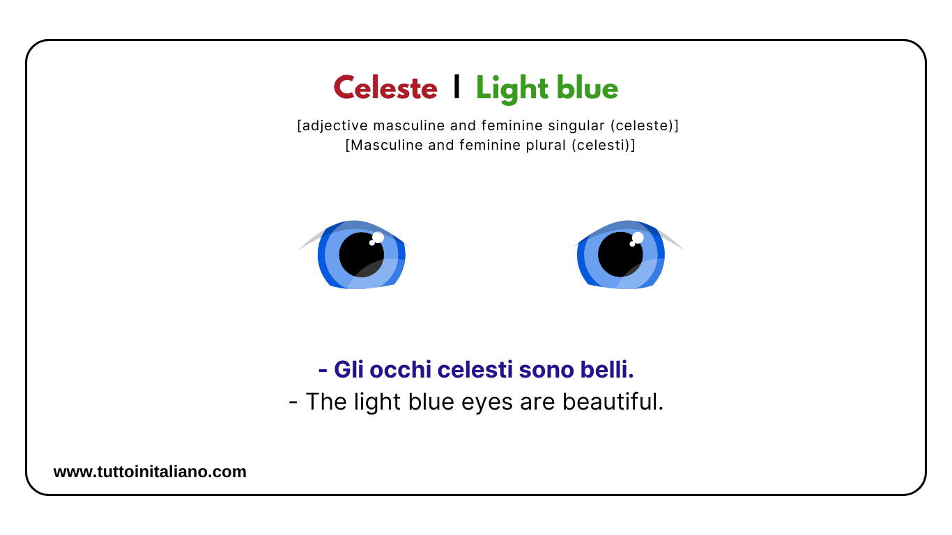 Italian A1 Vocabulary: Color names with easy examples for each word ...