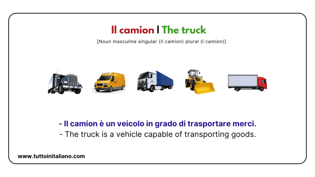Learn Italian vocabulary: Means of Transport | 15+ easy words of means of transport With (axamples and audio). 23 Learn Italian vocabulary
