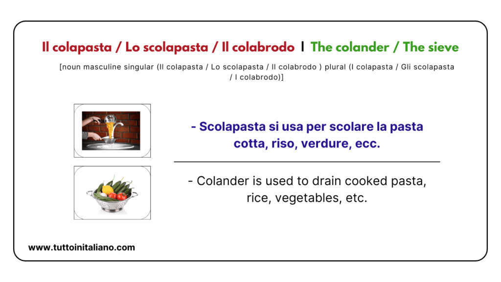 Italian to english words: The Kitchen | 20+ easy words about the kichen (part 1). 15 Italian to english words