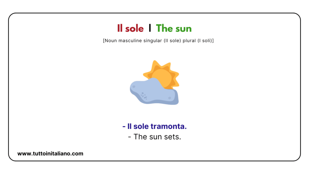 Italian vocabulary list