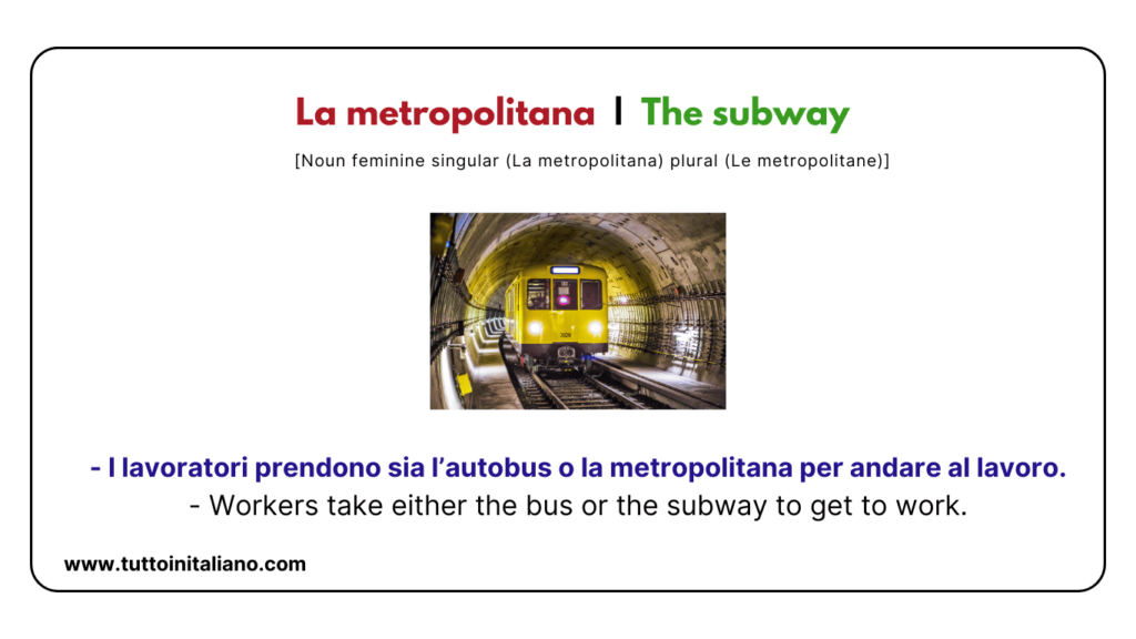Learn Italian vocabulary: Means of Transport | 15+ easy words of means of transport With (axamples and audio). 14 Learn Italian vocabulary