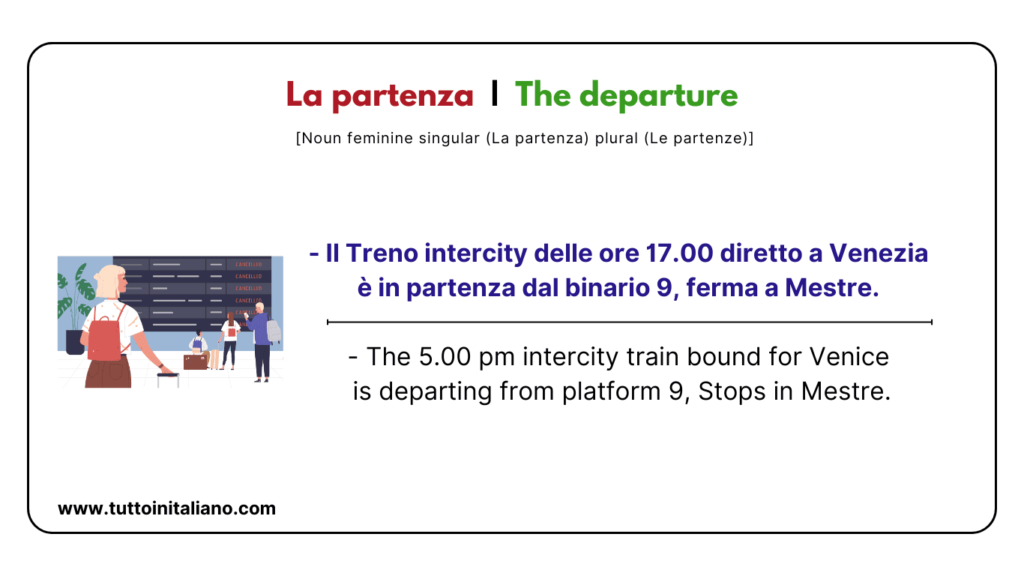 Train station in Italian | 20+ easy words about train station with examples. 38 Train station in Italian