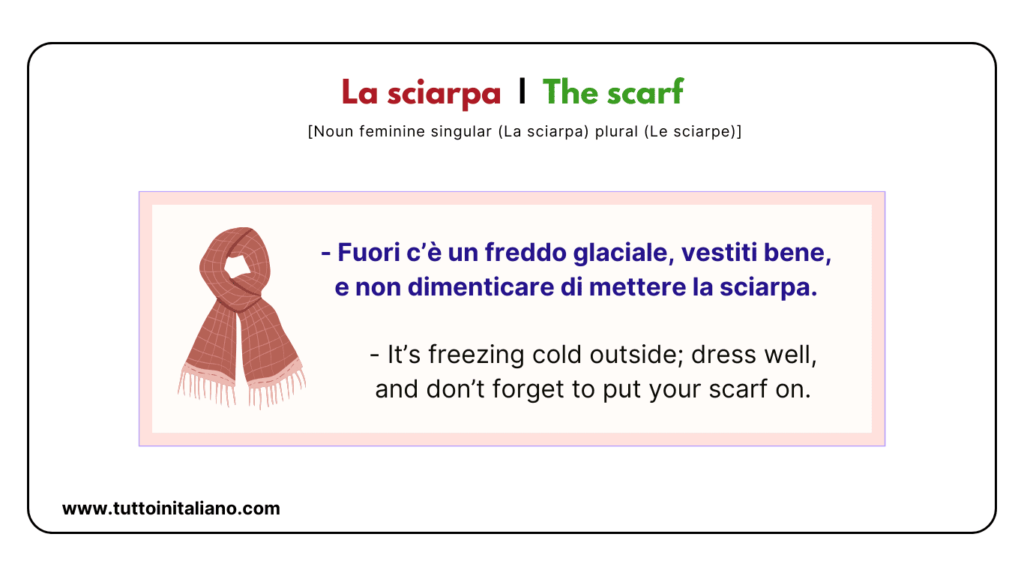 Basic Italian vocabulary lesson: The Clothes | 25+ Easy words with (examples and audio). 14 Basic Italian vocabulary