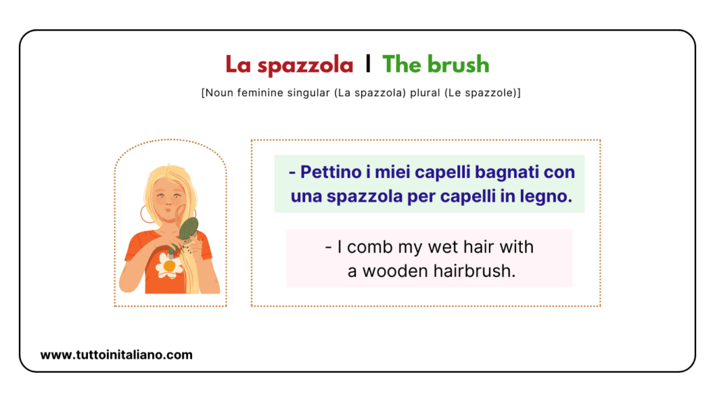 Italian beginner words: the bathroom | 25+ easy words about he bathroom with examples. 25 Italian beginner words