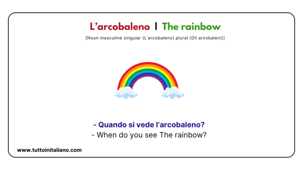 Italian vocabulary list