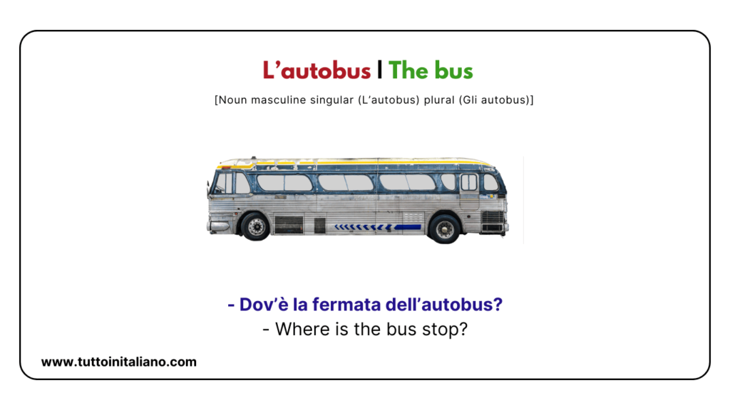 Learn Italian vocabulary: Means of Transport | 15+ easy words of means of transport With (axamples and audio). 13 Learn Italian vocabulary