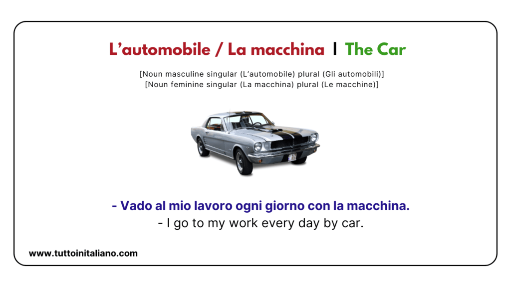 Learn Italian vocabulary: Means of Transport | 15+ easy words of means of transport With (axamples and audio). 8 Learn Italian vocabulary