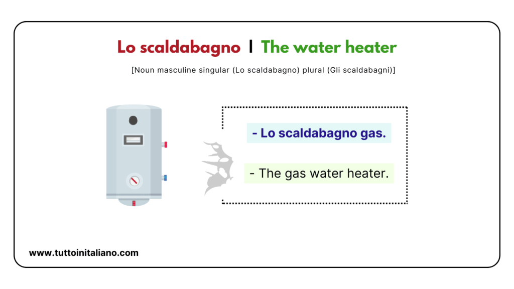 Italian beginner words: the bathroom | 25+ easy words about he bathroom with examples. 15 Italian beginner words