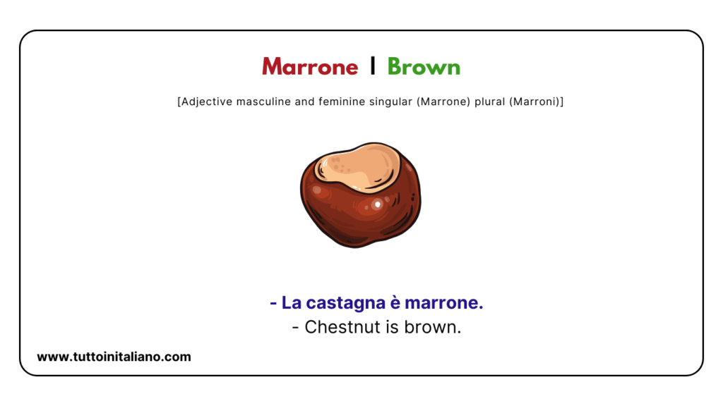 Italian A1 Vocabulary: Color names with easy examples for each word. 16 Italian a1 vocabulary