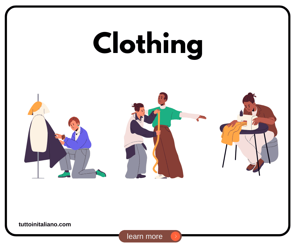 Basic Italian vocabulary lesson: The Clothes | 25+ Easy words with (examples and audio). 1 Basic Italian vocabulary