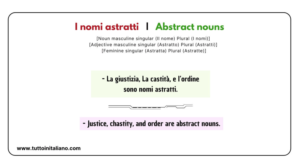 Abstract Nouns In Italian