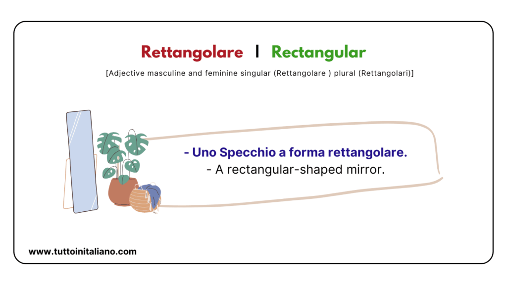 Easy learn 25 names of Shapes in Italian and Materials with Examples and Exercises 9 Shapes in Italian