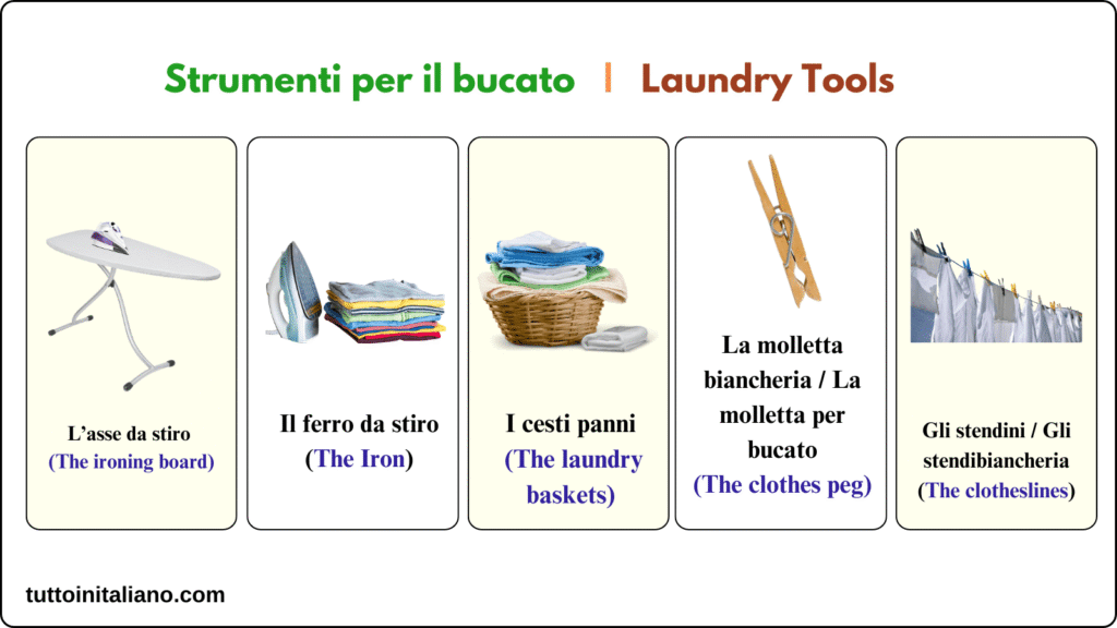 Attrezzi della casa / Household tools 3 Laundry Tools tuttoinitaliano