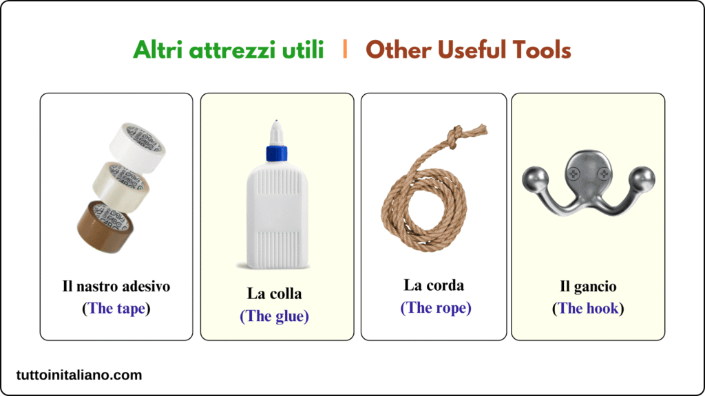 Attrezzi della casa / Household tools 6 Other Useful Tools tuttoinitaliano