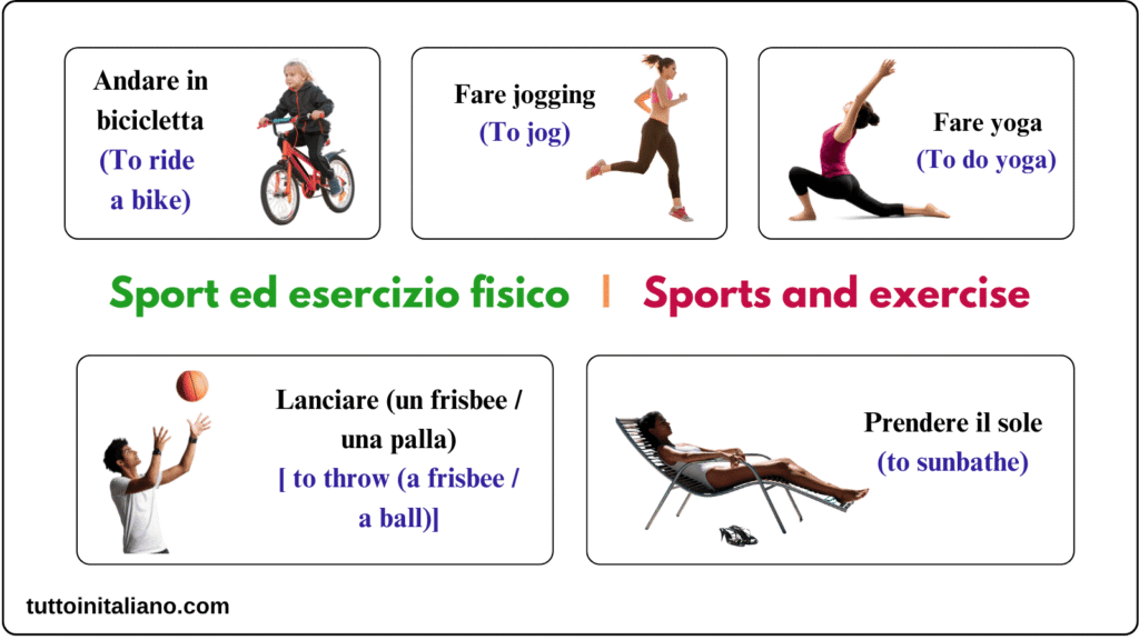Attività al parco / Activities at the park 3 Learn Italian Verbs activities at the park