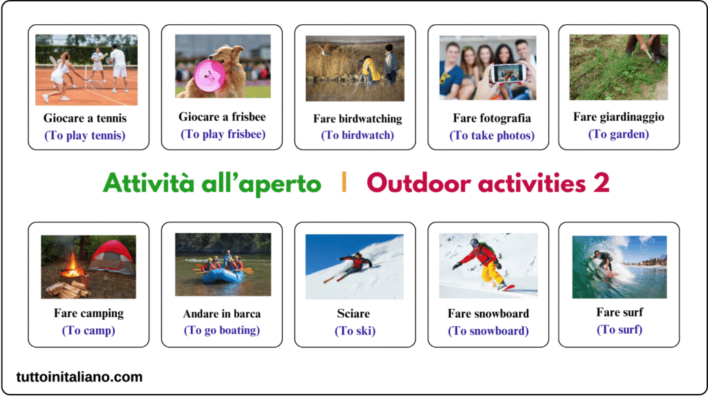 Free time in the Italian language